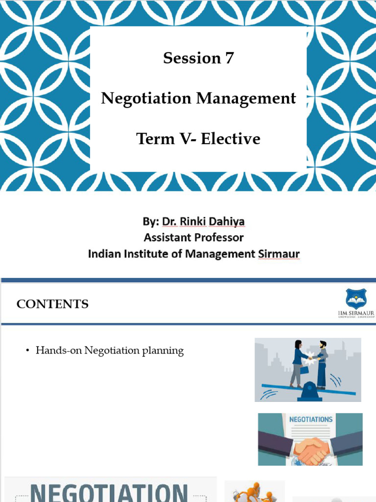 Effective Negotiation Management Guide | PDF | Negotiation | Social ...