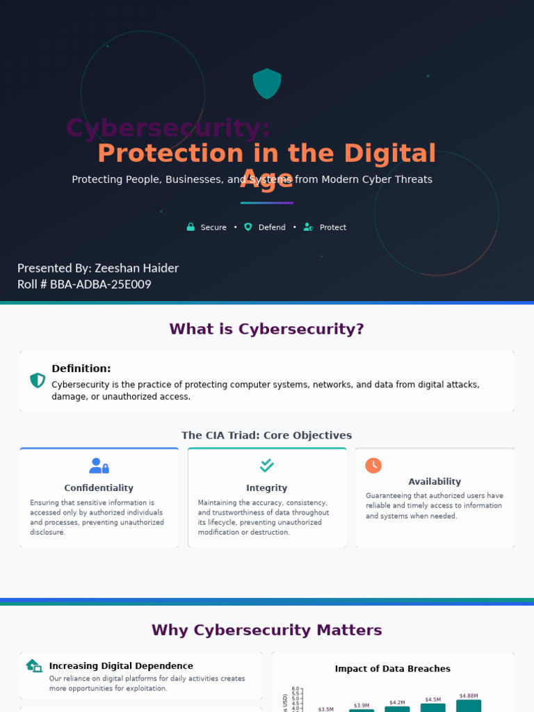 Cybersecurity: Protecting Against Threats | PDF | Security | Computer ...