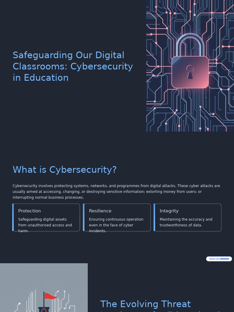 Safeguarding Our Digital Classrooms Cybersecurity in Education | PDF ...