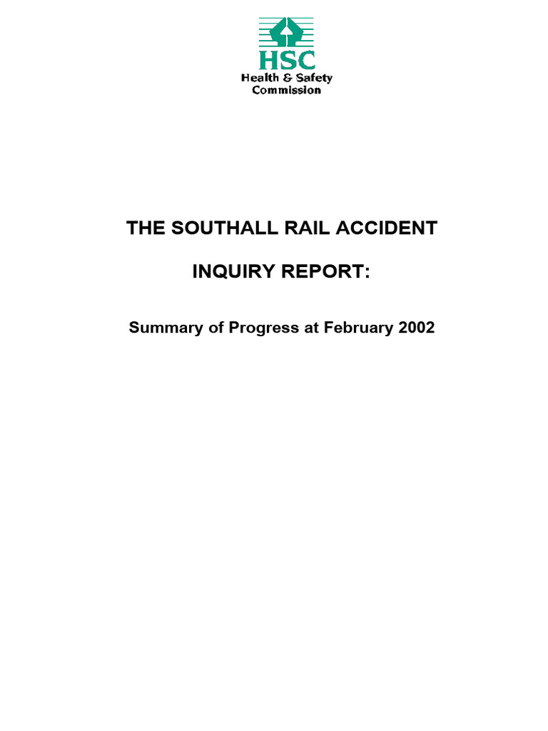Southall Rail Accident Inquiry Progress Report | PDF | Simulation ...