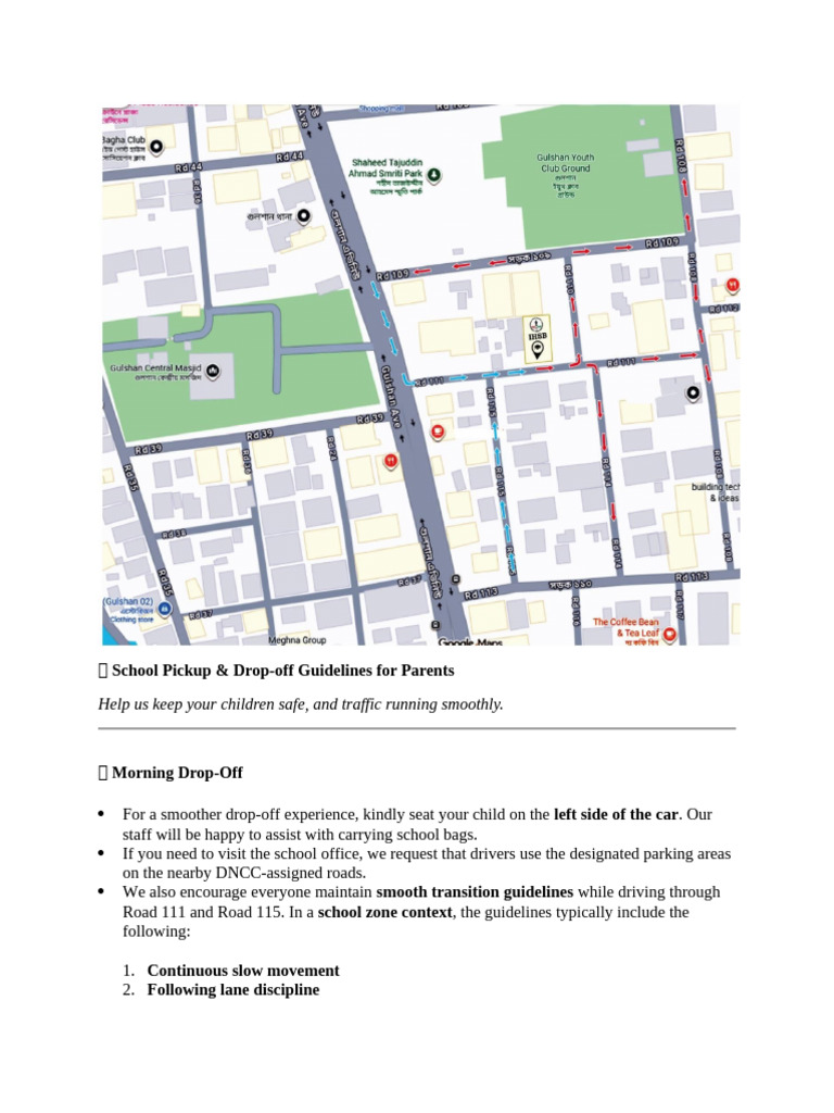 School Pickup & Drop-off Guidelines | PDF