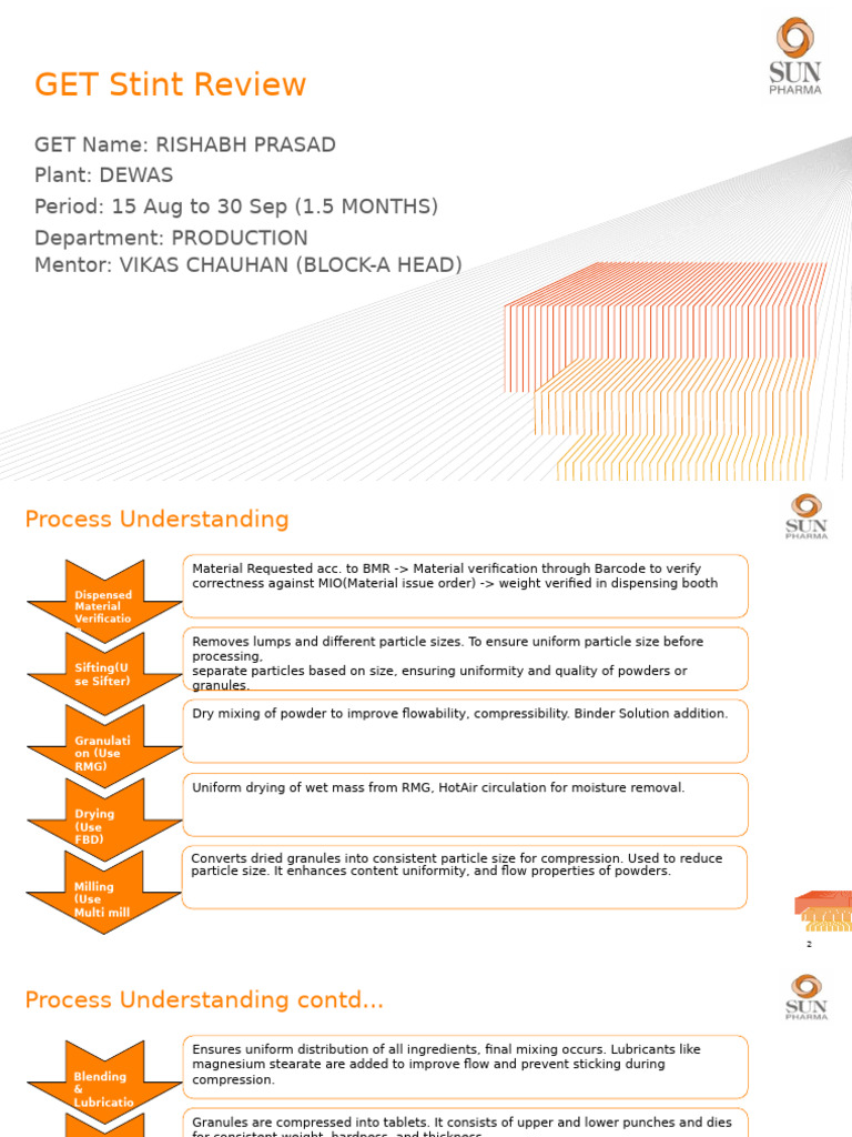 GET Stint Review: Production Process Insights | PDF | Tablet (Pharmacy)