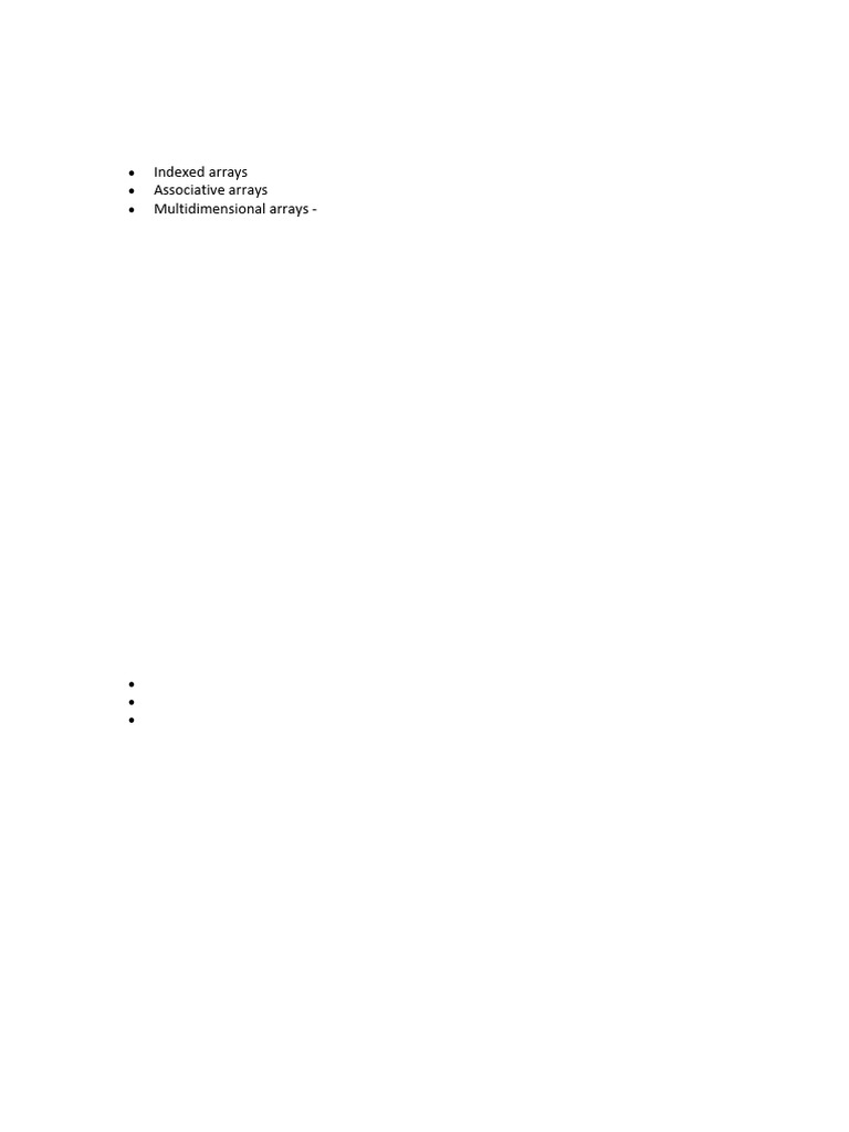 PHP Array Types | PDF
