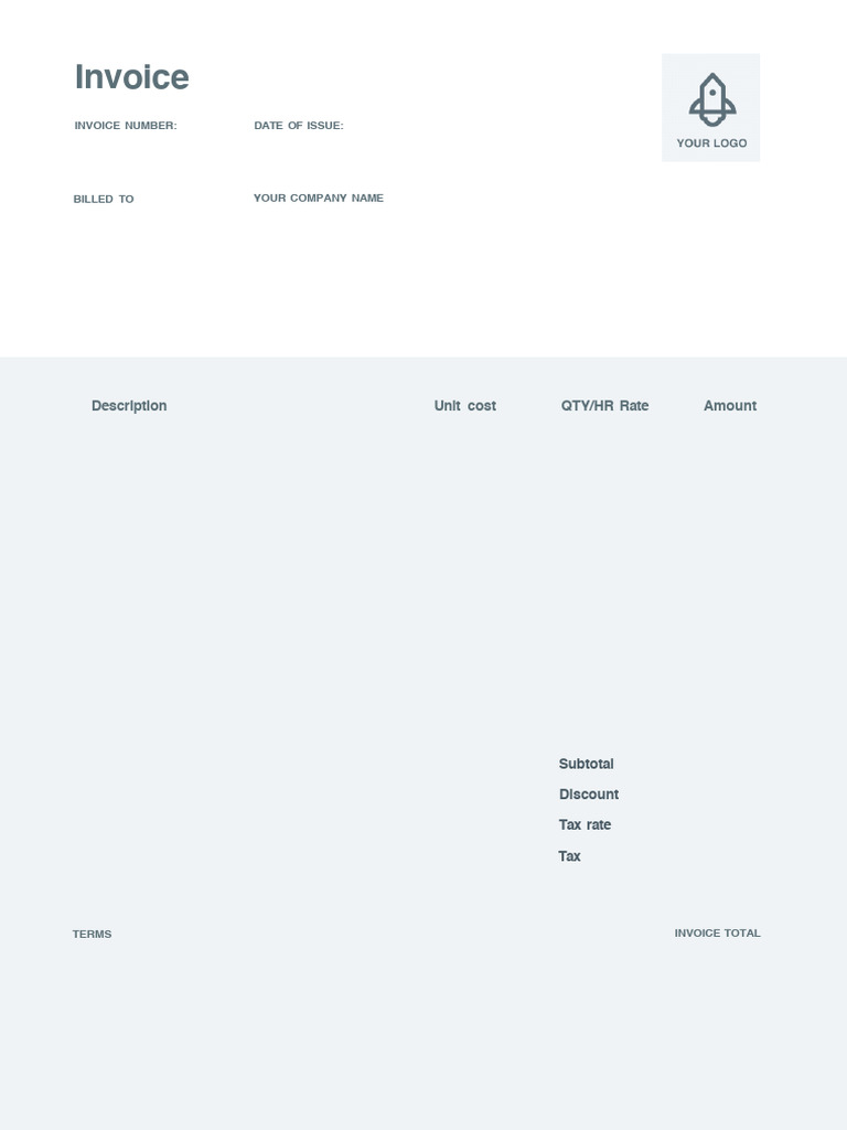 Professional Invoice Template | PDF