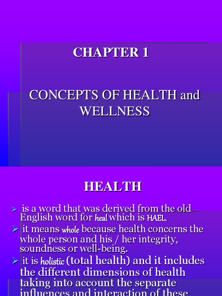 Chapter 1 - Concepts of Health and Wellness | Download Free PDF | Well ...
