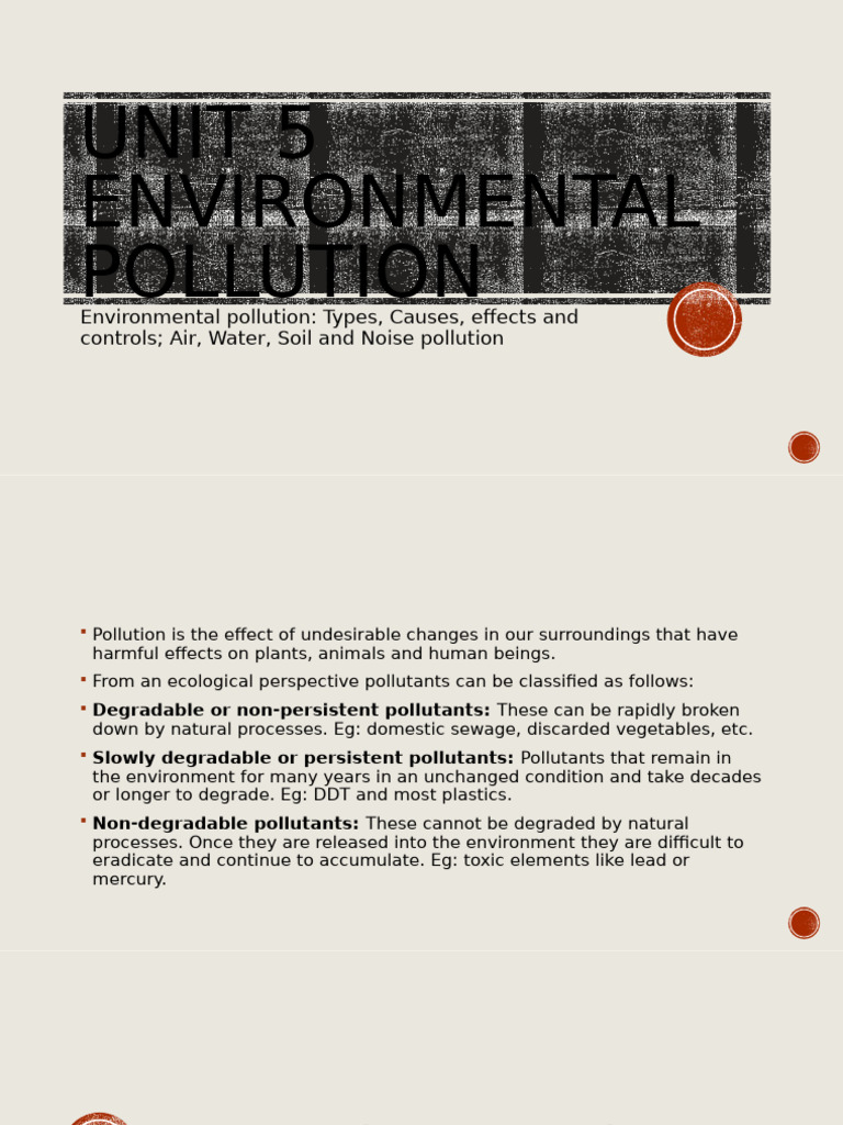 Types and Effects of Environmental Pollution | PDF | Atmosphere Of ...