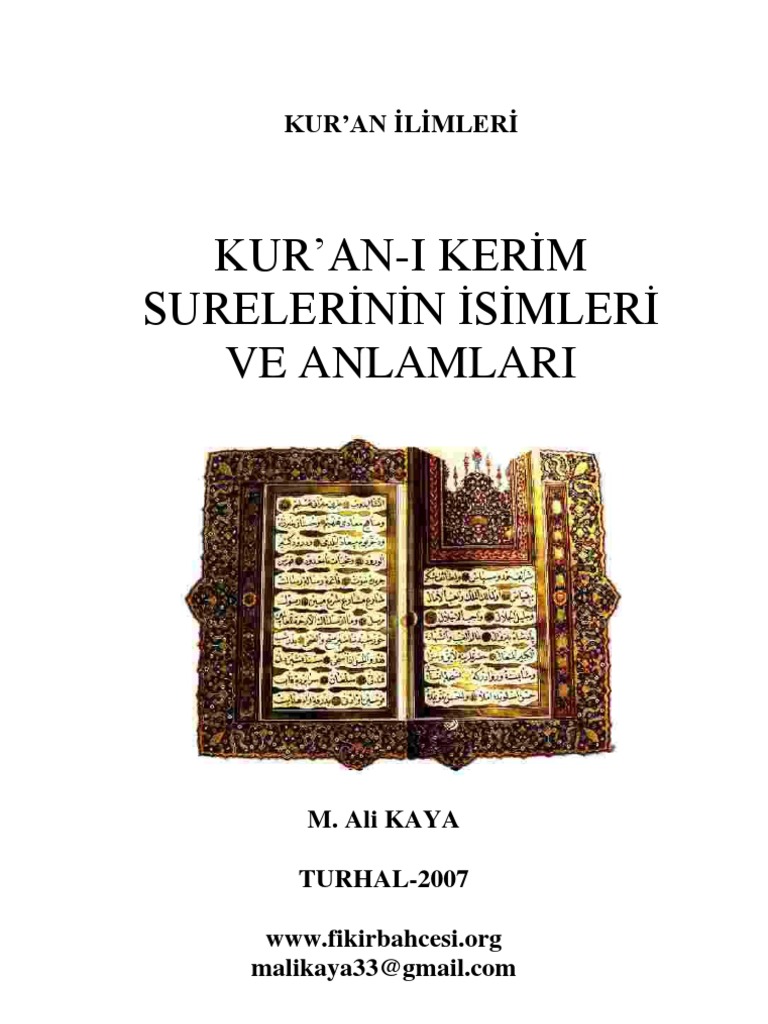 Surelerin Isimleri Ve Anlamlari | PDF