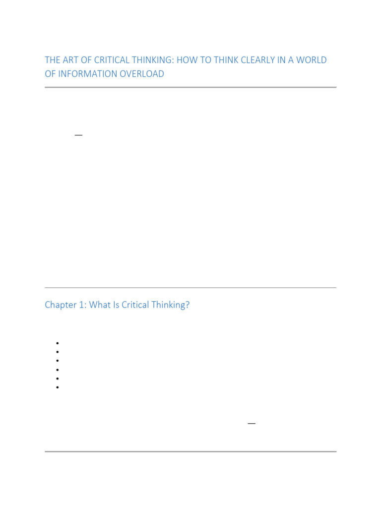 Mastering Critical Thinking Skills | PDF | Critical Thinking | Thought
