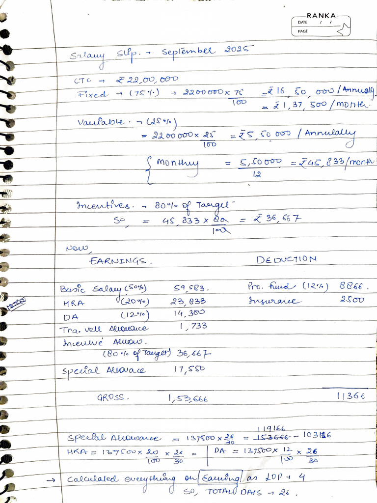 Salary Calculation and Deductions Guide | PDF
