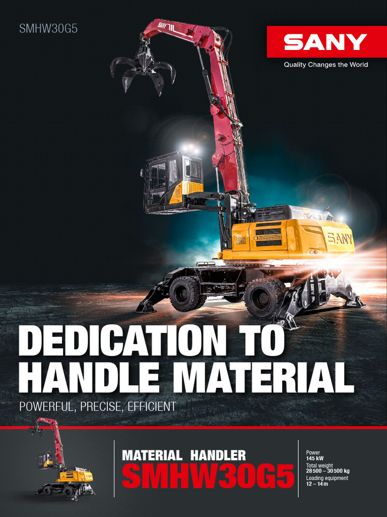 SMHW30G5 Material Handler Specs | PDF | Motor Vehicle | Vehicles