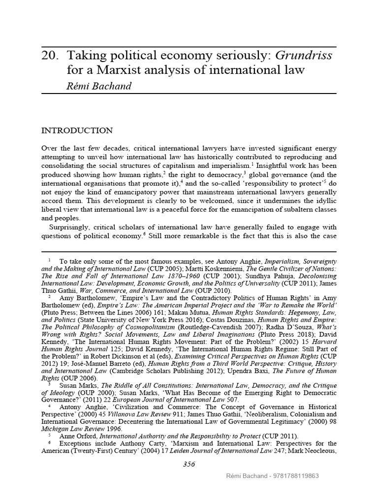 Marxist Analysis of International Law | PDF | International Relations ...