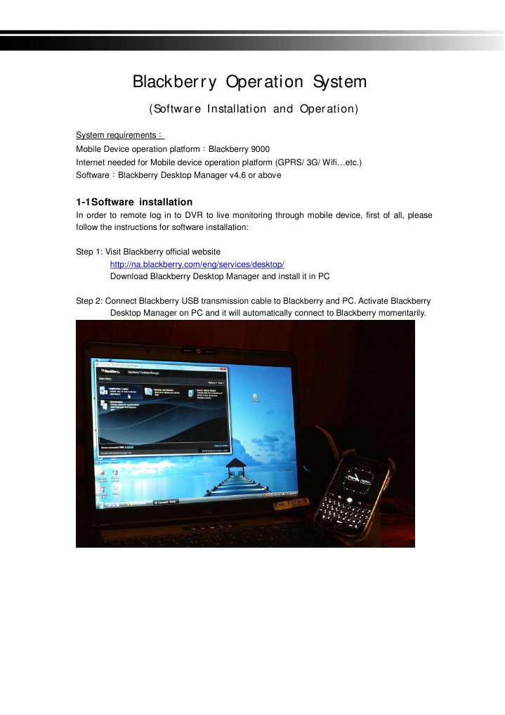 Blackberry Desktop Manager Setup Guide | PDF | Digital Video Recorder ...