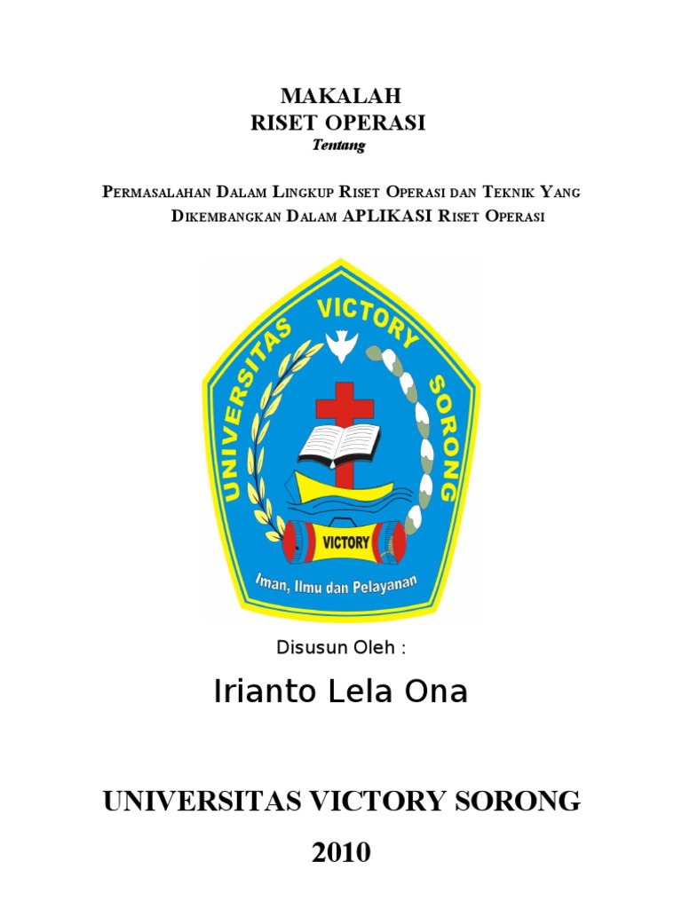 Makalah Riset Operasi