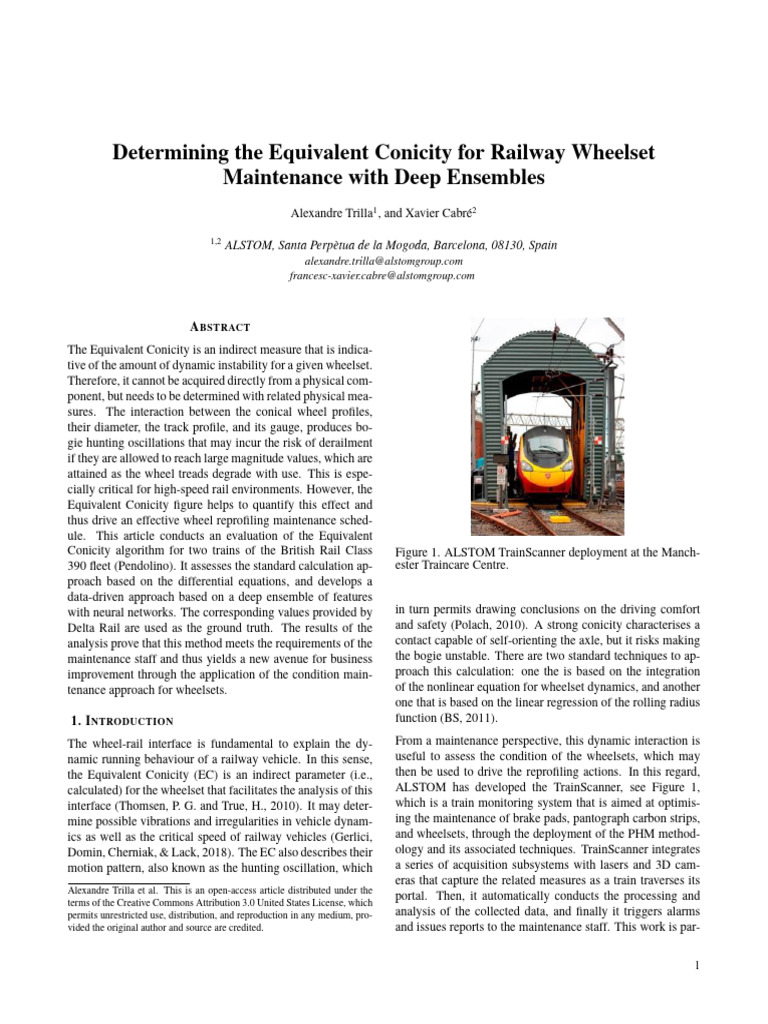Railway Wheelset Equivalent Conicity Analysis | PDF | Accuracy And ...