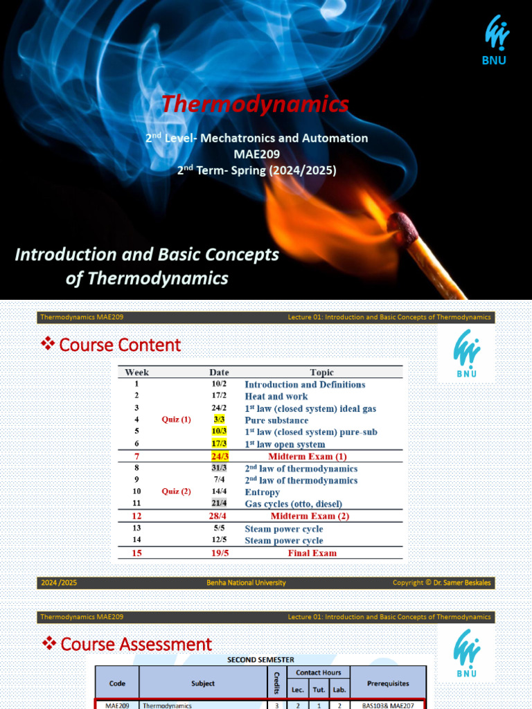 Lecture 01 Introduction and Basic Concepts | PDF | Temperature ...