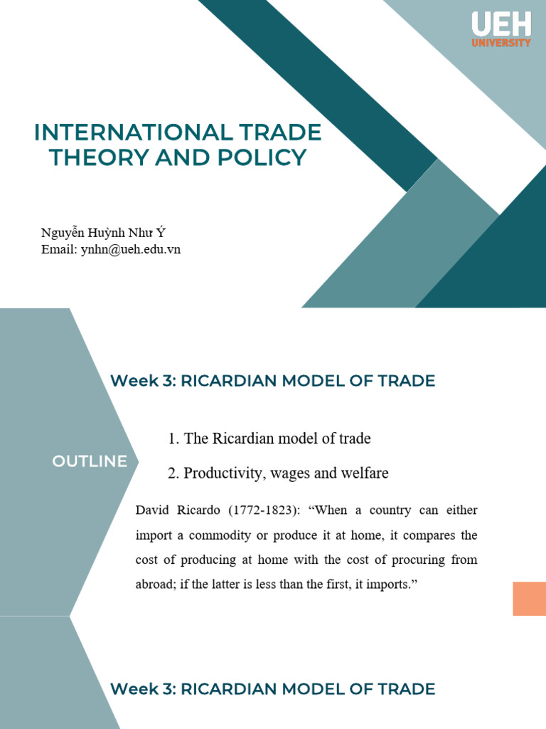 Ricardian Trade Model Explained | PDF | Comparative Advantage | Labour ...