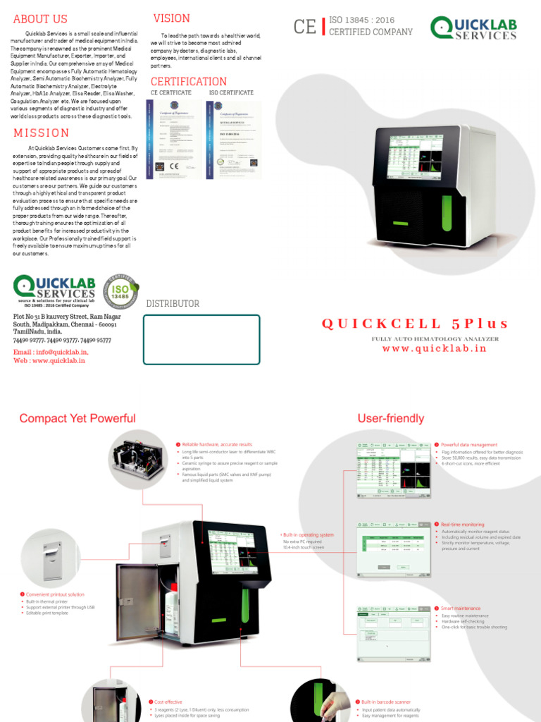 Quicklab Services: Medical Equipment Manufacturer | PDF | Health Care ...