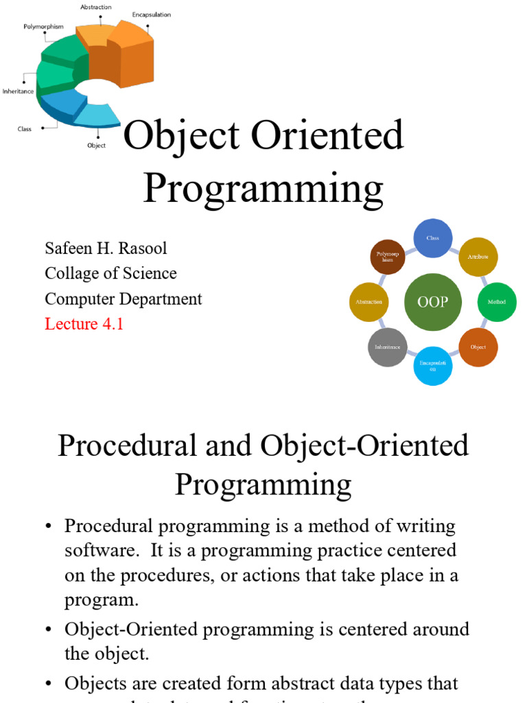 4.1 OOP_Class | PDF | Class (Computer Programming) | Method (Computer ...
