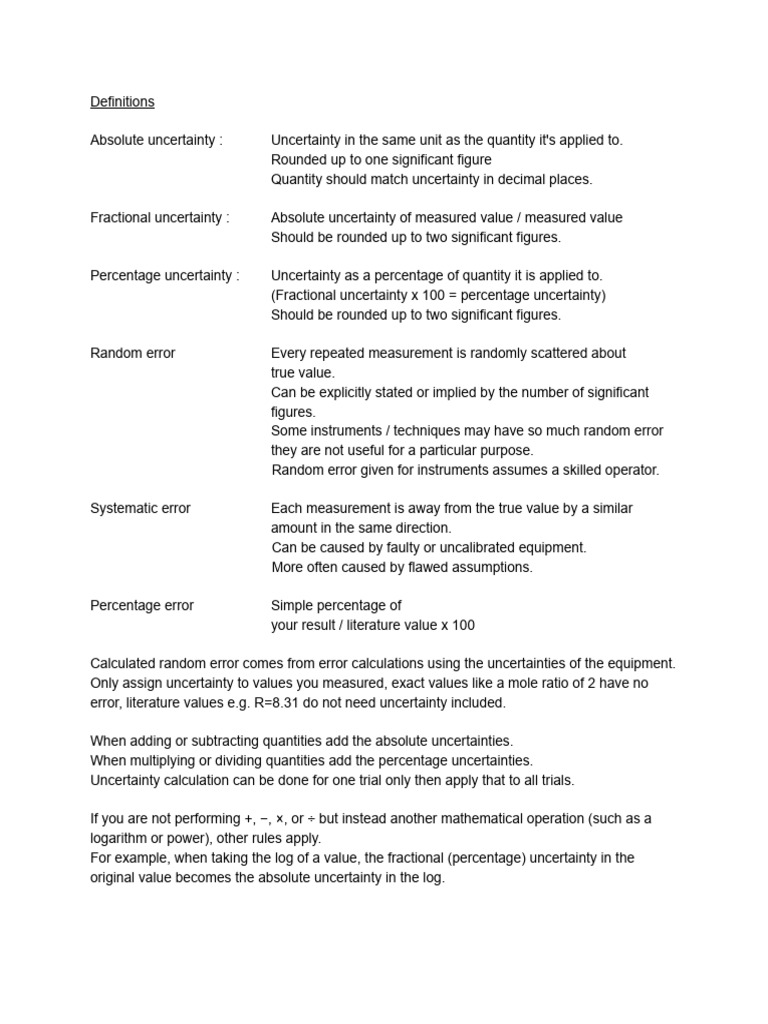 Understanding Measurement Uncertainty | PDF | Observational Error ...