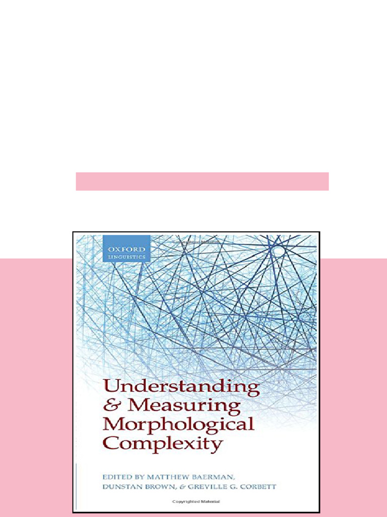 (Ebook) Understanding and Measuring Morphological Complexity by Matthew ...