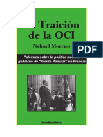 Nahuel Moreno: La Traición de La OCI (Crítica de La "Teoría de Los Campos Burgueses Progresivos")