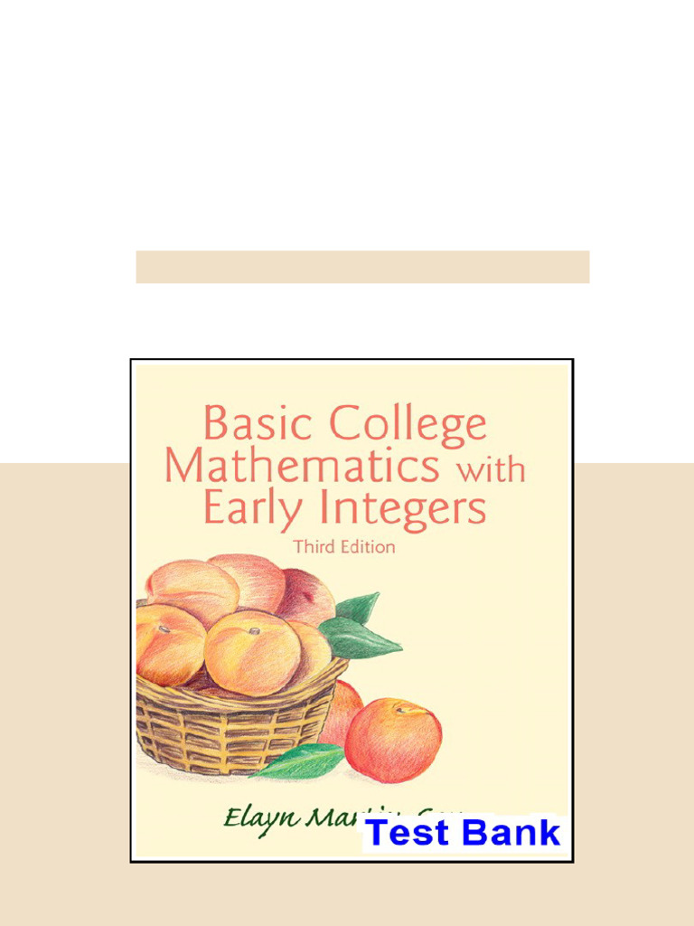 Basic College Mathematics with Early Integers 3rd Edition Martin Gay ...