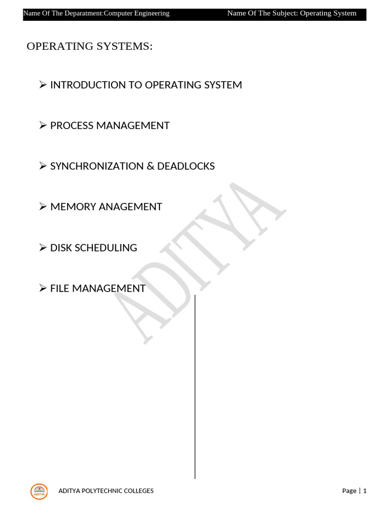 Operating System | PDF | Operating System | Process (Computing)