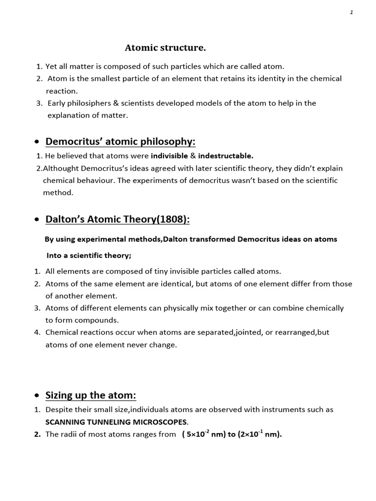 Understanding Atomic Structure and Particles | PDF | Atoms | Atomic Nucleus