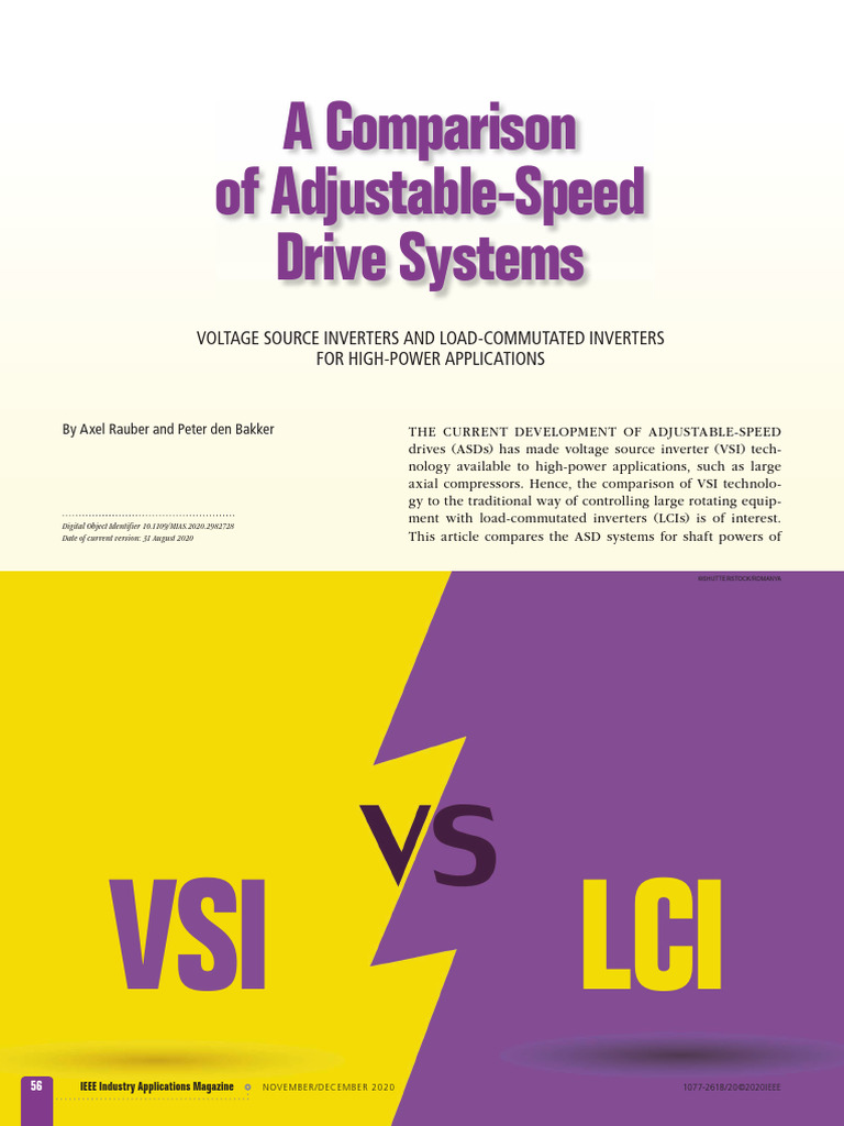 A Comparison of Adjustable-Speed Drive Systems Voltage Source Inverters ...