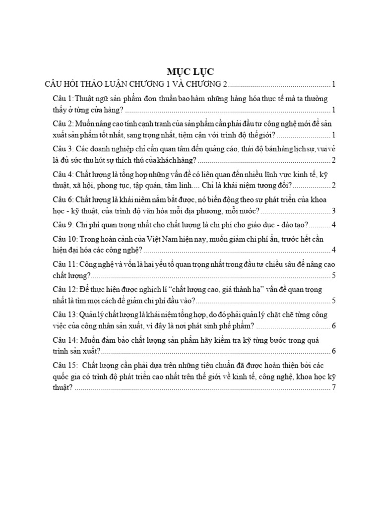 HT Chương 1 & 2 | PDF