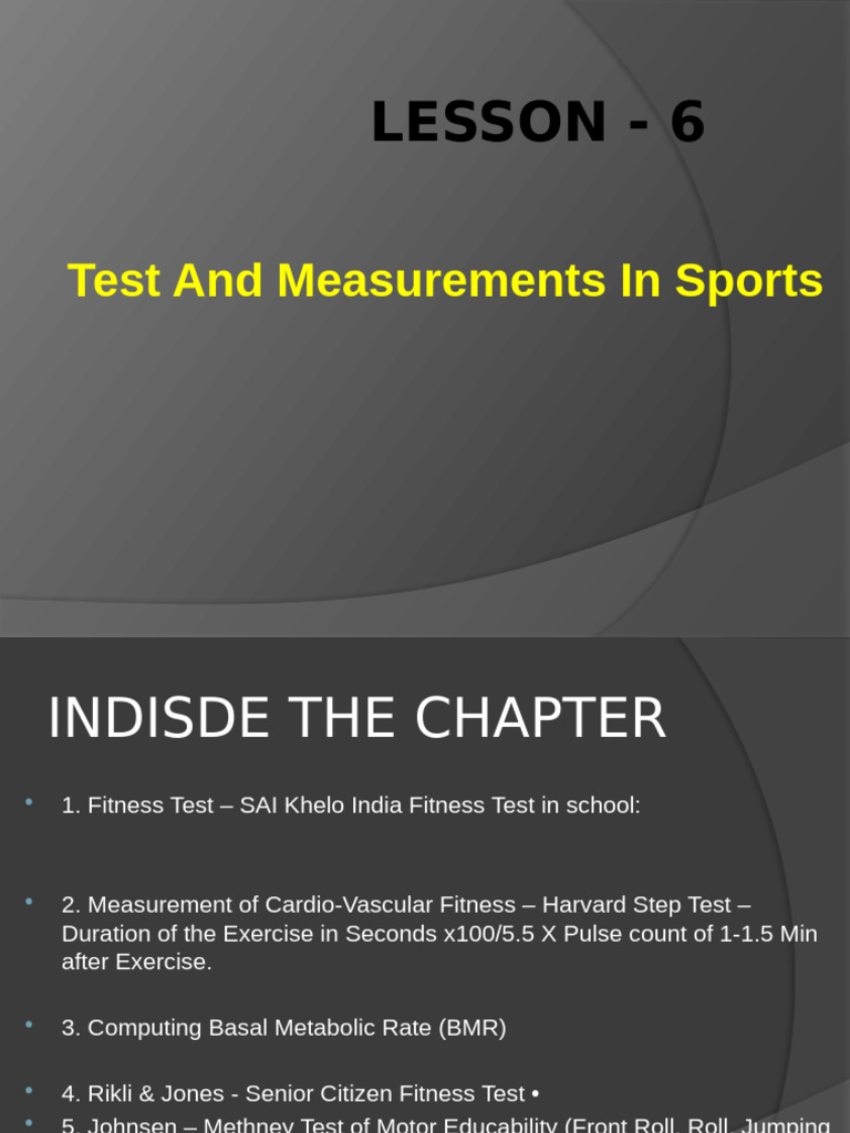 Sports Fitness Testing Methods Guide | PDF | Body Mass Index ...