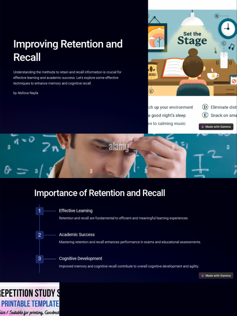 Enhance Memory Retention Techniques | PDF | Recall (Memory) | Infographics