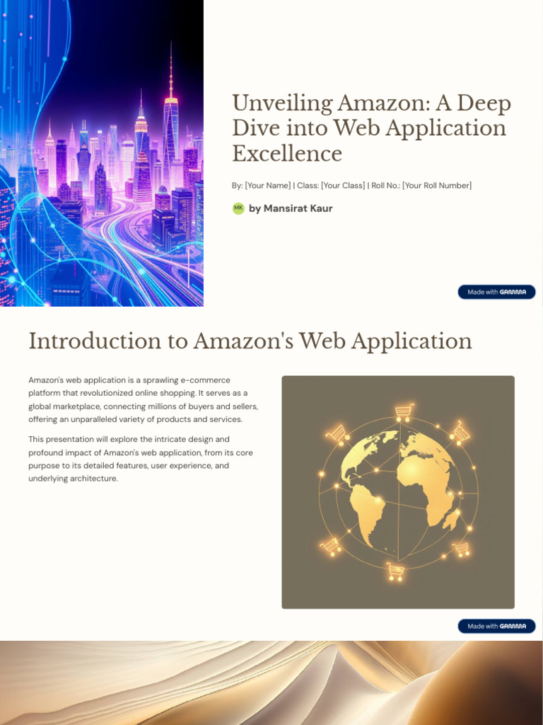 Unveiling Amazon a Deep Dive Into Web Application Excellence | PDF | E ...