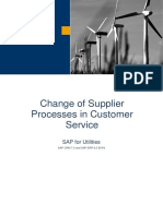 Change of Supplier Processes in Customer Service: SAP For Utilities