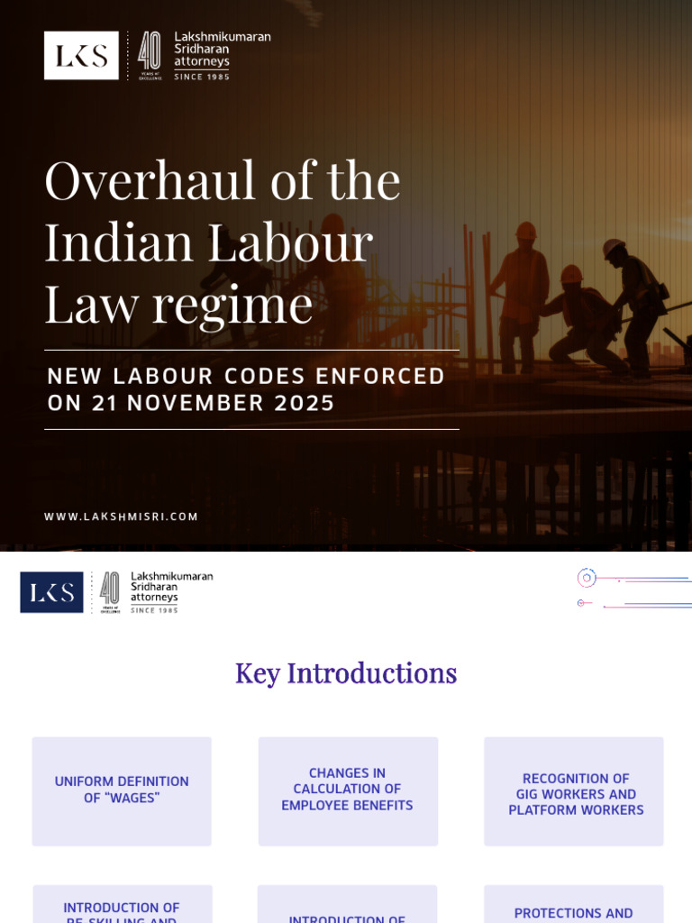 Indian Labour Law Overhaul 2025 | PDF