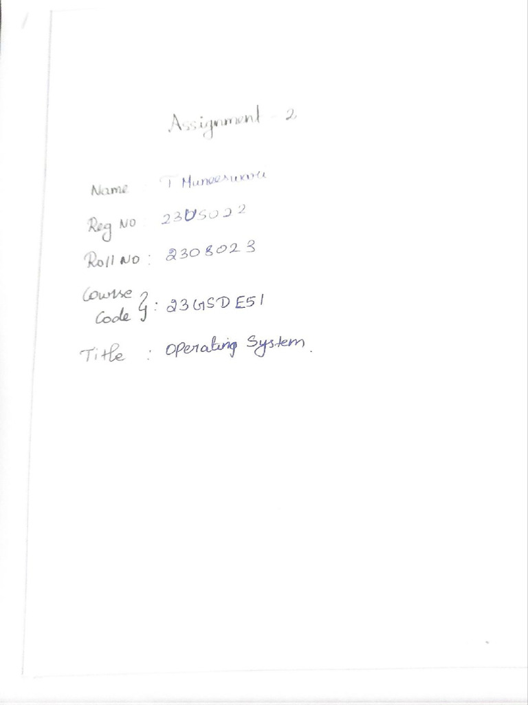 Compressed M OS Assignment 2 | PDF