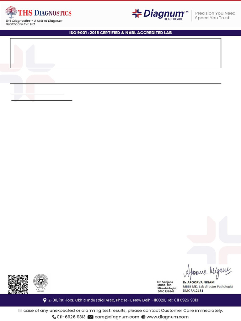 labreportnew (8) | PDF | Thyroid Stimulating Hormone | Clinical Medicine