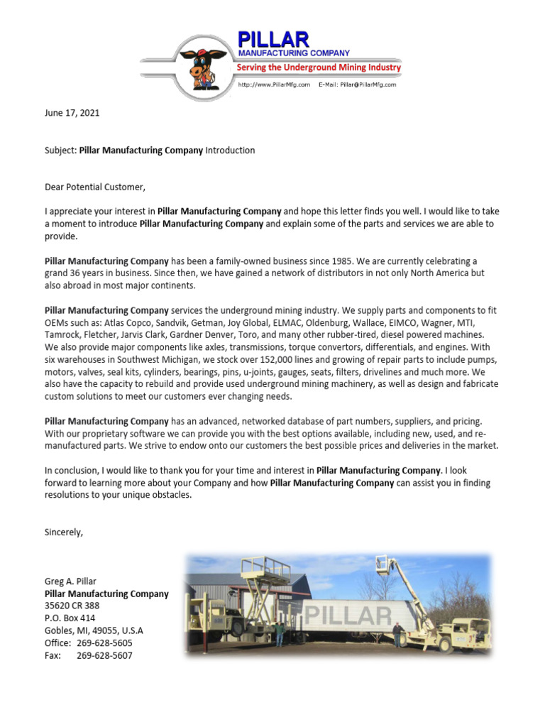 1. Introduction Letter | PDF