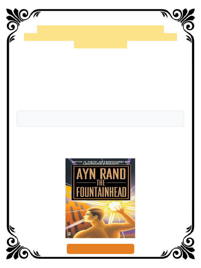 The Fountainhead Centennial Edition Hardcover Ayn Rand Ebook Entire Content  Available | PDF | Mathematics | Evaluation