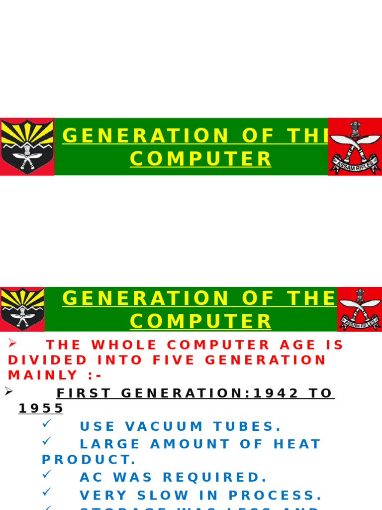 Evolution of Computer Generations | PDF
