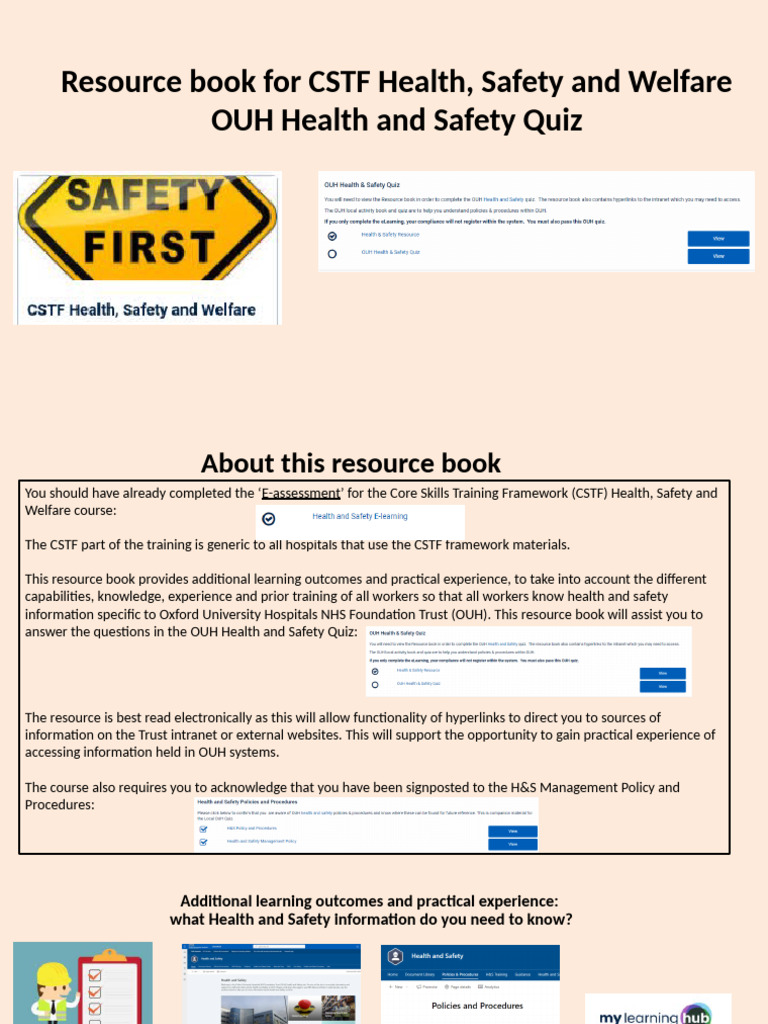 OUH Health and Safety Resource Guide | PDF | Occupational Safety And ...