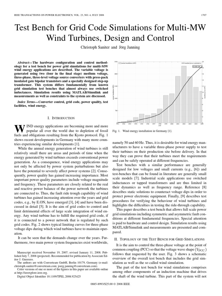 Grid Code Simulation Test Bench Design | PDF | Electrical Grid ...