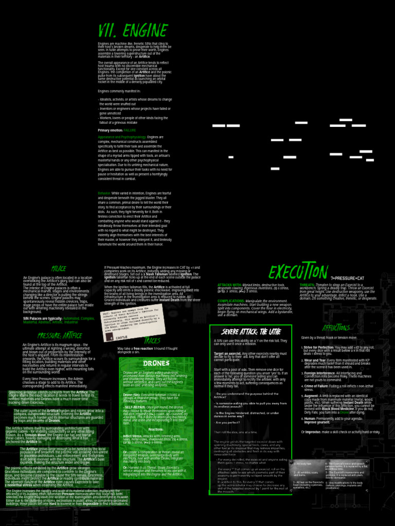 Open The Engine - Homebrew Sin For Cain PDF | PDF