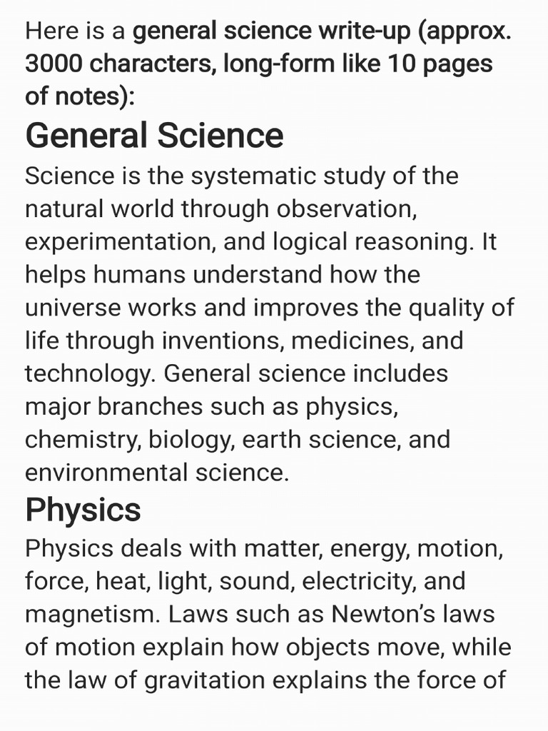 General Science | PDF