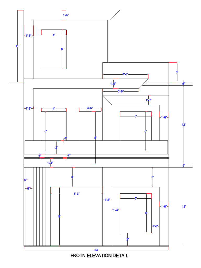 23xfeet Front Elevation Detail | PDF