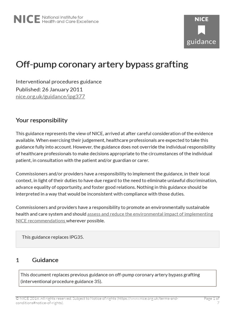 2011 - Off-Pump Coronary Artery Bypass Grafting | PDF | Coronary Artery ...