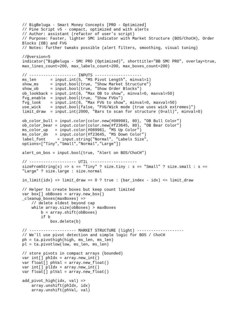 BigBeluga SMC PRO Indicator Script | PDF | Computer Programming ...