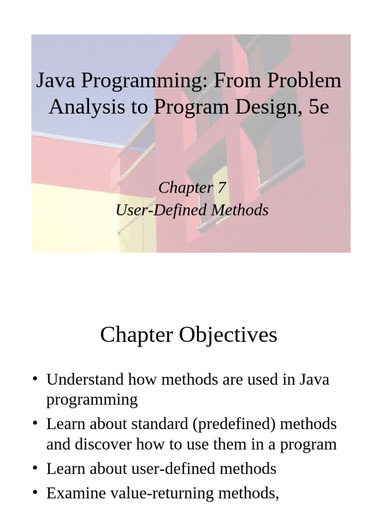 Java User-Defined Methods Explained | PDF | Parameter (Computer ...