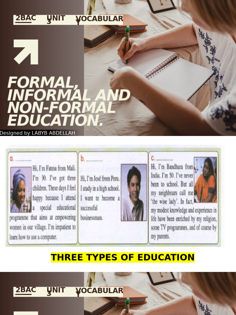 2B - Forms of Education Vocabulary | PDF | Literacy | Vocational Education