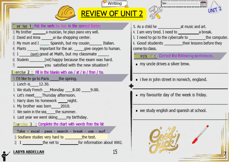 CC - Review of Unit 2 | PDF